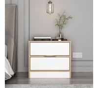 Skye Decor, Elina - 8171, mesita de noche, nogal, 100% tablero de partículas con revestimiento de melamina, 54 x 47 x 40 cm