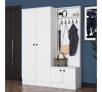 Skye Decor, estante de alta calidad para pasillos, de montaje en pared, color blanco, 139,6 cm | Calidad E1