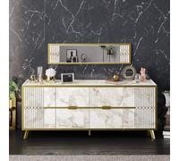 Skye Decor, Frida - Blanco, Konsole, Blanco, 100% panel de fibra de densidad media (MDF) con revestimiento de melamina, 120 x 29,5 cm