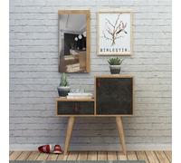 Skye Decor, Janna, Hallenstand, roble, paneles de aglomerado de 100% con revestimiento de melamina, 80 x 40 x 80 cm