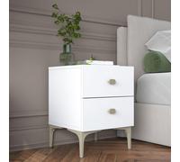 Skye Decor, Juego de mesitas de noche de alta calidad (3 unidades), color blanco, dimensiones: 39,6 x 53,7 x 37,5 | Calidad E1