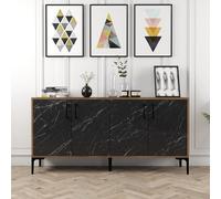 Skye Decor, Kiev 160: Madera de nogal, mármol , consola. Material: 100% tablero de partículas melaminado. Dimensiones: 160 x 35 x 78 cm