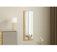Skye Decor, Lariya: Blanco, Natural, Espejo, Blanco, 40 x 2,2 x 120 cm
