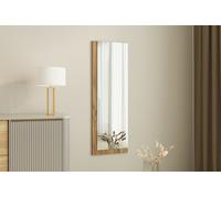 Skye Decor, Lariya: Blanco, nogal, espejo, blanco, 40 x 2,2 x 120 cm