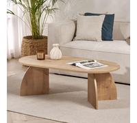 Skye Decor, Melina: Mesa de centro "Sapphire Oak", hecha de madera contrachapada con revestimiento de melamina al 100%, color roble zafiro, dimensiones: 120 x 60 x 40 cm