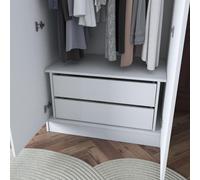 Skye Decor, Mesa apilable de alta calidad (3 piezas) - Roble saphir, 100% melamina, blanco