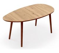 Skye Decor, mesa de centro de alta calidad fabricada con 100% MDF, con acabado en roble, de dimensiones 100 x 45 x 50 cm. Cuenta con patas de madera de 18 mm de grosor. Su diseño moderno de estilo esc