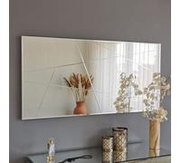 Skye Decor, modelo A331Y, espejo de pared, color plateado, material MDF, dimensiones 130 x 62 x 2,2 cm