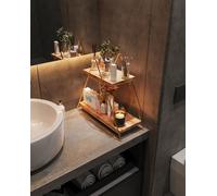 Skye Decor, modelo Aybike - HFT1105, color dorado, estanterías de pared, 100% madera maciza