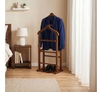 Skye Decor - Modelo Beta Doble - Color Nogal - Perchero - Madera de nogal - 100% haya - 120 x 33,5 x 46 cm