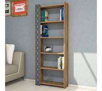Skye Decor, modelo City: Estantería de nogal y calcita. Material: 100% tablero de partículas melaminado. Dimensiones: 64,6 x 24,2 x 170 cm