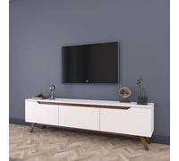 Hanah Home Soporte para TV Blanco y Nogal