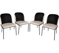 Skye Decor, modelo Dore 145 V4, juego de 4 sillas, color , 100% metal, dimensiones: 54 x 55 x 86 cm