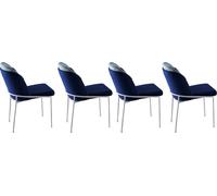 Skye Decor, modelo Dore 182 V4, juego de sillas (4 unidades), azul oscuro, 100% metal, 54 x 55 x 86 cm