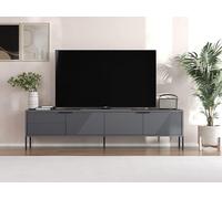 Skye Decor, modelo Dore: Soporte para televisión, color antracita, fabricado con tablero de fibra de alta densidad recubierto al 100% con melamina, dimensiones: 180 x 30 x 45 cm