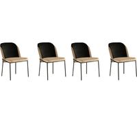 Skye Decor, modelo DR - 145 V4, juego de sillas (4 unidades), color beige, 100% metal, dimensiones: 54 x 55 x 86 cm