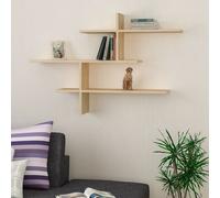 Skye Decor, modelo Leo: estantería de pared, madera de roble, melamina, tablero de partículas, dimensiones: 123 x 80,5 x 22 cm