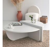 Skye Decor, modelo Podium, color blanco. Mesas auxiliares, color blanco, dimensiones: 90 x 30 x 60 cm
