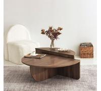 Skye Decor, modelo Podium, mesa auxiliar de nogal, 90 x 30 x 60 cm