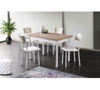 Skye Decor, modelo Polo - 1302, mesa de comedor, roble, tablero de melamina, 110 x 75 x 70 cm