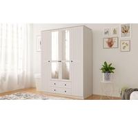 Skye Decor, modelo Rb-063-03, armario, color blanco mate, fabricado en tablero de partículas, dimensiones: 140 x 184 x 52 cm