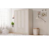 Skye Decor, modelo Rb-078, armario, color blanco mate, fabricado en tablero de partículas, dimensiones: 140 x 180 x 52 cm
