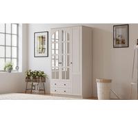 Skye Decor, modelo Rb-111, armario, color blanco mate, fabricado en tablero de partículas, dimensiones: 105 x 210 x 52 cm