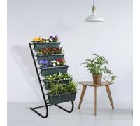 Skye Decor, modelo RS-RSBUE, color verde oscuro, set de macetas, 53 cm, 100% metal