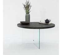 Skye Decor, modelo Serenity, mesa de centro, cristal templado 100%, color antracita, dimensiones: 70 x 40 cm
