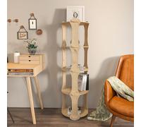Skye Decor, modelo Yuvar: estantería de libros, madera de roble, fabricada con paneles de aglomerado recubiertos al 100% con melamina, dimensiones: 138 x 39 x 39 cm