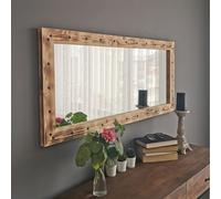 Skye Decor, modelo Z11050ES - Z11050ESNOS, color nogal, espejo de pared, 50x110 cm, 100% madera maciza de pino