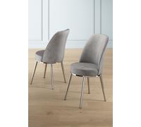 Skye Decor, Pefa - Gris, Cromo, Juego de sillas (2 unidades), Gris, Estructura: 100% METAL, 45 x 91 x 42 cm