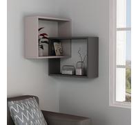 Skye Decor, Ring-Ring CTN, Hellmokka, Antracita, Estanterías de pared, 68x68x60 cm, 100% panel de partículas con revestimiento de melamina
