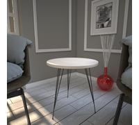 Skye Decor, Sandalf: Mesa auxiliar, madera de roble, fabricada con paneles de aglomerado recubiertos al 100% con melamina, dimensiones: 40 x 40 x 44 cm