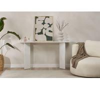 Skye Decor, Sira: Mesa auxiliar, color blanco, fabricada con placa de melamina al 100%, dimensiones: 150 x 35 x 75 cm