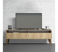 Skye Decor, soporte de TV de alta calidad, 150 x 30 x 50 cm, roble, tablero de partículas de 18 mm de grosor con revestimiento de melamina al 100% | Estilo escandinavo moderno, elegante y funcional.