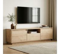 Skye Decor, soporte de TV de alta calidad, 160 x 42 x 30 cm, roble saphir. Fabricado con tablero de partículas de 18 mm de grosor, recubierto al 100% con melamina. Ideal para ambientes modernos, elega