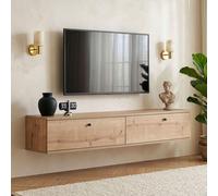 Skye Decor, soporte de TV de alta calidad, acabado en roble "Sapphire", 140 cm, 100% melamina