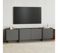 Skye Decor, soporte de TV de alta calidad, color antracita y , 180 x 46 x 35 cm. Fabricado con tablero de partículas de 18 mm de grosor, recubierto al 100% con melamina. Incluye bisagras con sistema d