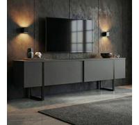 Skye Decor, soporte de TV de alta calidad, color antracita y , 180 x 50 x 30 cm. Fabricado con tablero de partículas de 18 mm de grosor, recubierto al 100% con melamina. Diseño moderno e industrial pa