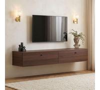 Skye Decor, soporte de TV de alta calidad (con código de seguridad para padres) fabricado en melamina y acabado en nogal, 160 cm