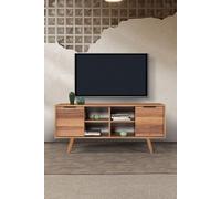 Skye Decor, soporte de TV de alta calidad en madera de nogal, 130 cm, 100% melamina | 12345
