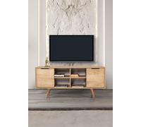 Skye Decor, soporte de TV de alta calidad fabricado con melamina al 100%, acabado en roble saphir, 130 cm