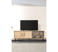 Skye Decor, soporte de TV de alta calidad fabricado con melamina al 100%, acabado en roble saphir, 160 cm