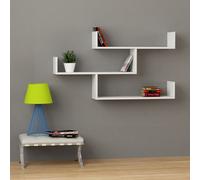 Skye Decor, Tíbet: Estantería blanca, modelo Wandregale, color blanco, dimensiones 119 x 66,5 x 23 cm