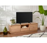 Skye Decor, Vanguard: Estante para TV en madera de pino atlántico, fabricado con placa de melamina al 100%, dimensiones: 160 x 29,5 x 42 cm