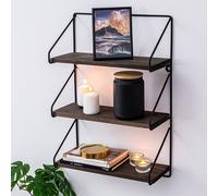 Skye Decor, Violaceae - ViolaceaeCRT, Schwarz (), color nogal, estanterías de pared, 40 x 14 cm, 100% madera de abeto (grosor: 15 mm)