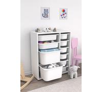 Skye Decor, Zen 2D2K6U - Blanco, armario multiusos, blanco, 100% aglomerado melaminizado, 69,5 x 30 x 83 cm