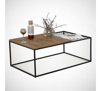 Skye Decor, Zinus - Estilo Caucásico, Roble, Mesa de centro, Roble caucásico, 100% aglomerado melaminizado, 95 x 55 x 43 cm