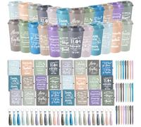 Skylety Juego de 24/96 piezas de regalo de agradecimiento al equipo, regalo inspirador de agradecimiento a los empleados, tazas de café de 16 onzas con llavero de bolígrafo de cuaderno de equipo para